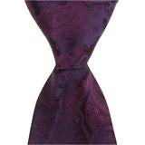 L6 - Wine Paisley Neck Tie Matching Tie