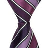 XL17 - Multi Purple with Small White Stripes Matching Tie