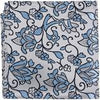 S5 - Silver with Blue Flowers Matching Tie
