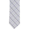 XS55 - Gray with Black/Purple Plaid Matching Tie