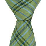 XG48 - Green/Light Blue Plaid Matching Tie