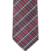 MBT12 Black, Gray, White and Red Plaid Bowtie and Necktie