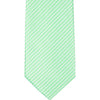 MBT5 Green and White Stripes Bowtie and Necktie
