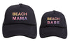 GIFT BOX : Beach Mama & Beach Babe Matching Trucker Hat Set