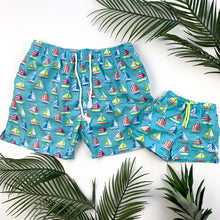  BREEZY SAILS - Daddy + Me | Father and Son Matching Swim Trunks