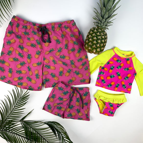 MIAMI PINEAPPLE - DADDY + DAUGHTER - Matching Swimsuits