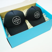  GIFT BOX : Black Mama x Baby Matching Trucker Hats Set