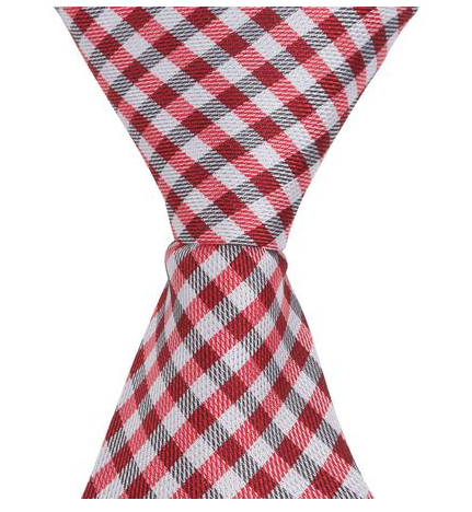 ST7 - Skinny Tie Red/White Checkered