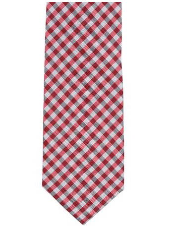 ST7 - Skinny Tie Red/White Checkered