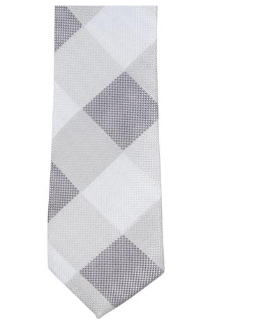 ST5 - Skinny Tie Gray Diamond Plaid