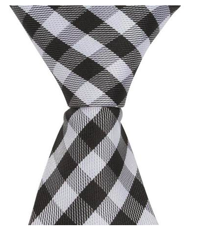 ST2 - Skinny Tie Black/White Checkered