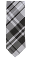 ST1 - Skinny Tie Black/Gray/White Plaid