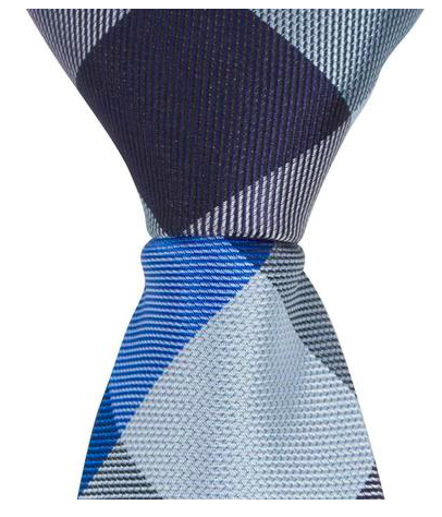 ST3 - Skinny Tie Blue Diamond Plaid