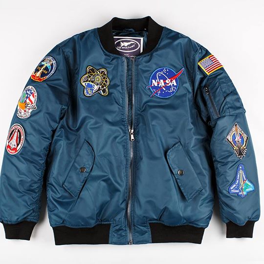 Haz un esfuerzo Torpe oficina postal Rocket Blue Space Shuttle Bomber Jacket | NASA Astronaut Jacket – Twinsies  Rock