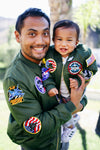 (Daddy and Me) MA-1 Green Flight Jacket | Maverick Top Gun Jacket