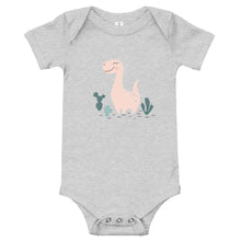  Blush Pink Dinosaur - Baby Short Sleeve Onesie - Matching Family | Mommy and Me | Father and Daughter | Sibling