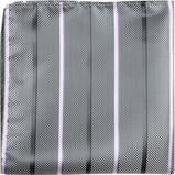 X6 - Grey with Grey and White Stripes Matching Tie