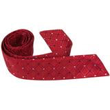 R5 - Red Squares with Diamond Accents Matching Tie