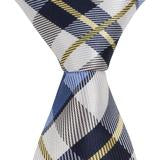 XB41 - Blue with Black/White/Orange Plaid Matching Tie
