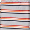 XS24 - Grey with Red, Orange, White, Navy Stripes Matching Tie
