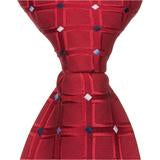  R5 - Red Squares with Diamond Accents Matching Tie