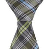 XG49 - Brown/Green/Blue Plaid Matching Tie