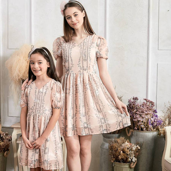 Blooming Blush Floral Fit and Flare Dress - Mommy and Me
