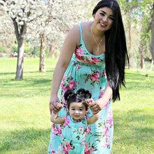  EVERLY - Green Floral Dress - Mommy and Me