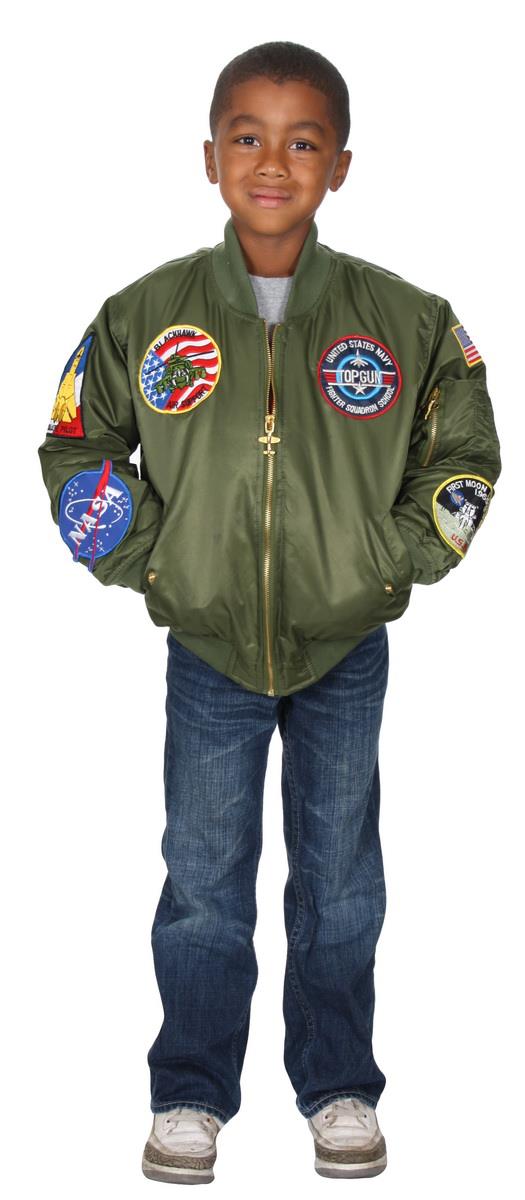 Daddy and Me) MA-1 Green Flight Jacket | Maverick Gun Jacket – Twinsies Rock