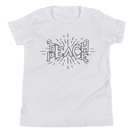 Teach Peace Rays Hollow - Youth Short Sleeve T-Shirt