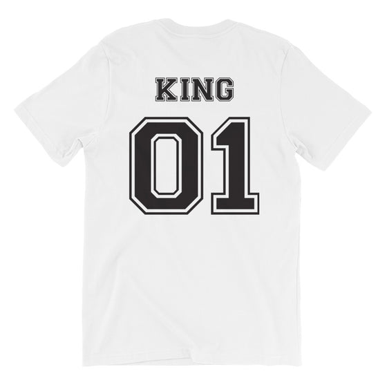 King - White Short-Sleeve Unisex T-Shirt