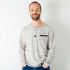 William Oatmeal Slub Knit Henley Shirt and Bodysuit