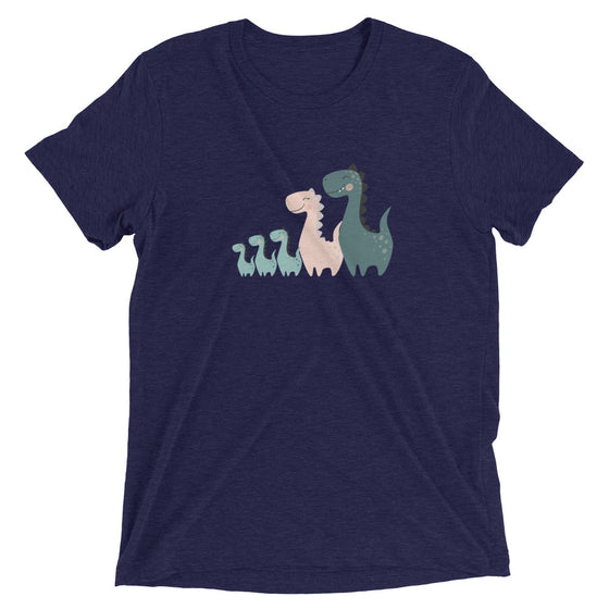 Dinosaur Family of 5 - Unisex Short Sleeve T-shirt
