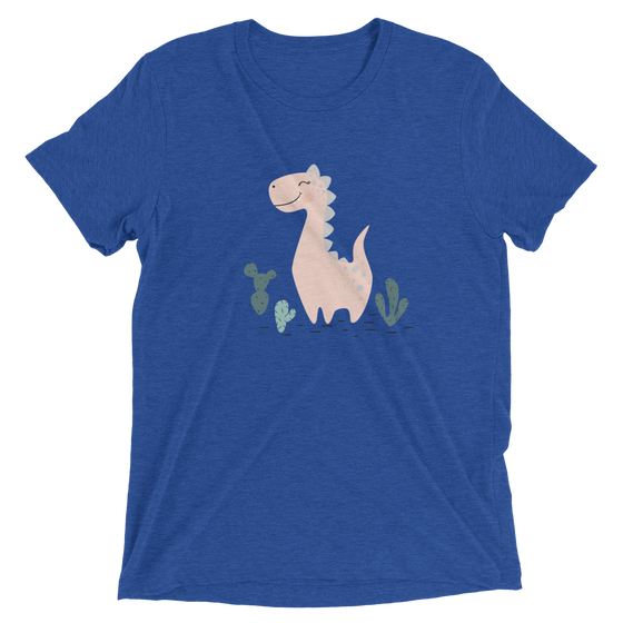 Blush Pink Dinosaur - Adult Unisex Short Sleeve T-shirt | Matching Family Shirt