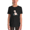 Dinosaur (Blush Pink) - Youth Short Sleeve T-Shirt